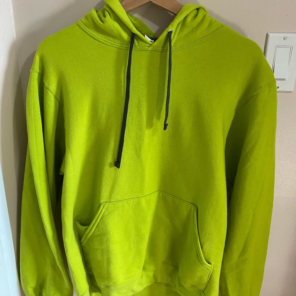 Plain green hoodie from Amazon